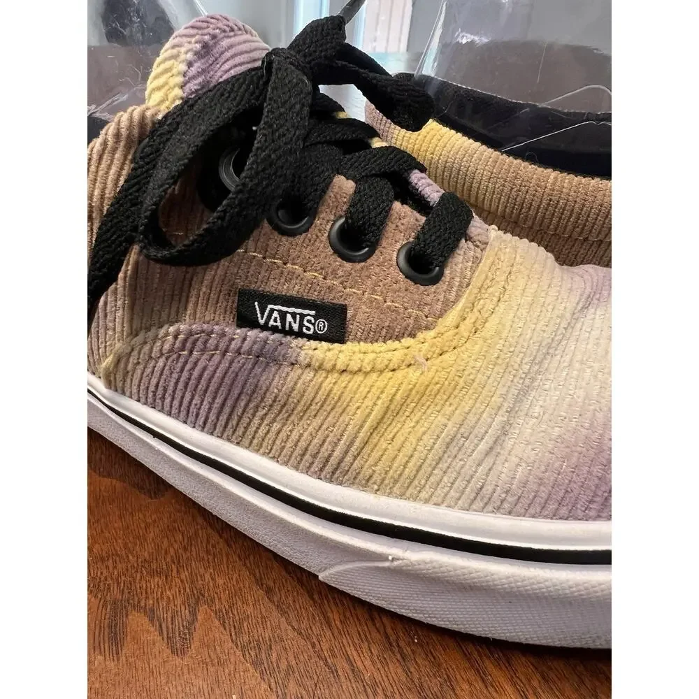 Vans ComfyCush Era Blotched Purple Yellow Corduroy Tie Dye VN0A3WM92QD Size 6.5